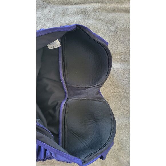 Lands End Blue One Piece Halter Swimsuit - Picture 4 of 5